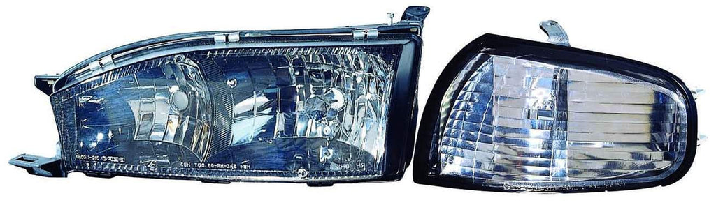 Toyota Camry 92-94 Headlight With PARK Lamp Assembly Diamond Black - ackauto