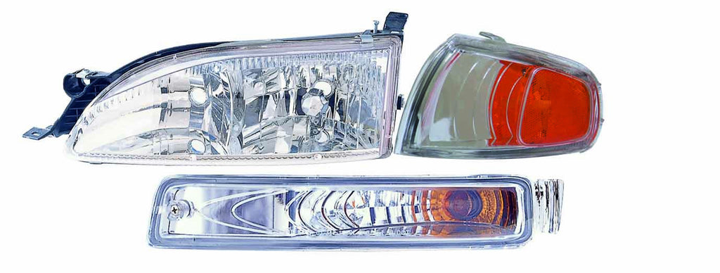 Toyota Camry 95-96 Headlight & Parking light AND Signal Light Diamond Design Chrome - ackauto