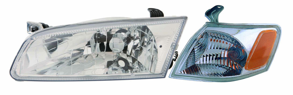 Toyota Camry 97-99 Headlight & Signal Light Diamond Design Chrome - ackauto