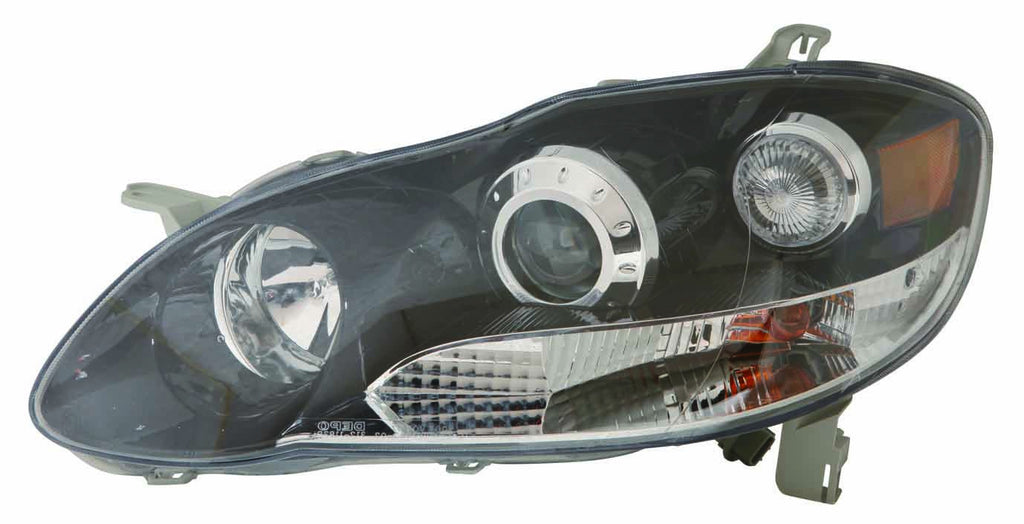 Toyota Corolla 03-08 Headlight Assembly Projector Black - ackauto