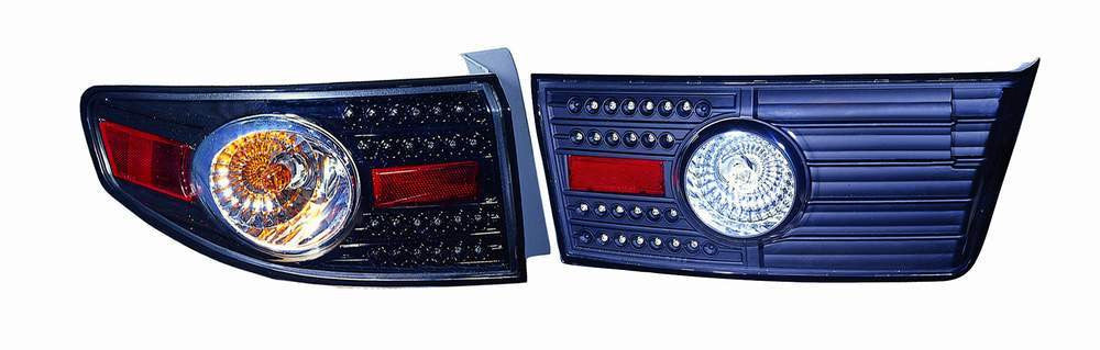 Honda Accord Sedan 03-05 Tail Light (O&I) LED Black - ackauto