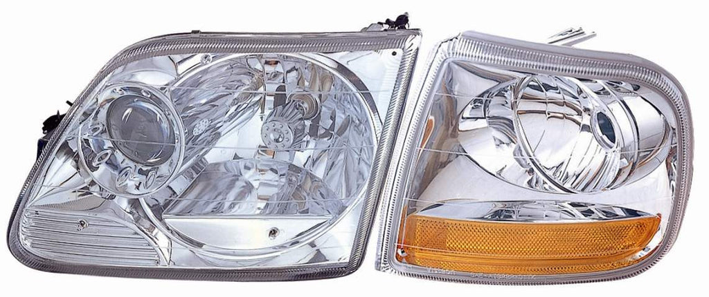 Ford F-150 / 250 LD / HD from 7 / 96-03 / Expedition 97-02 Headlight With PARK Lamp Assembly Chrome - ackauto