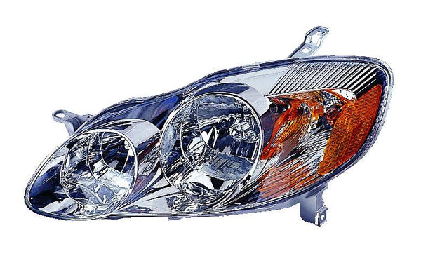For Toyota Corolla 2003 2004 Headlight Driver Side CE LE Chrome 81150-02200 TO2502139