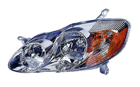 For Toyota Corolla 2003 2004 Headlight Driver Side CE LE Chrome 81150-02200 TO2502139