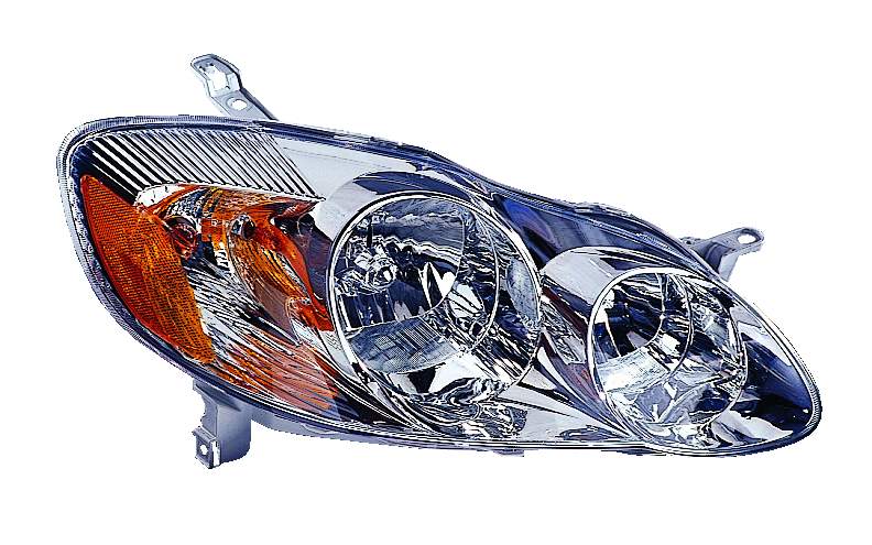 For Toyota Corolla 2003 2004 Headlight Passenger Side CE LE Chrome 81110-02190 TO2503139