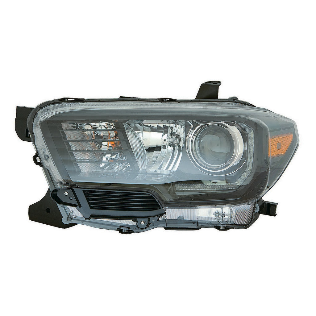 For Toyota Tacoma 2016 17 18 19 20 21 22 2023 Headlight Halogen w/ LED DRL&Fog Light Black Driver Side CAPA Certified 81150-04270 TO2502244C
