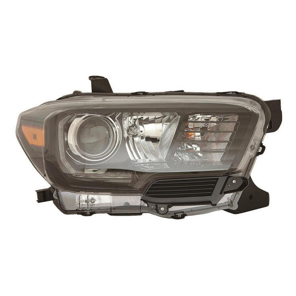 For Toyota Tacoma 2016 17 18 19 20 21 22 2023 Headlight Halogen w/ LED DRL&Fog Light Black Passenger Side 81110-04270 TO2503244