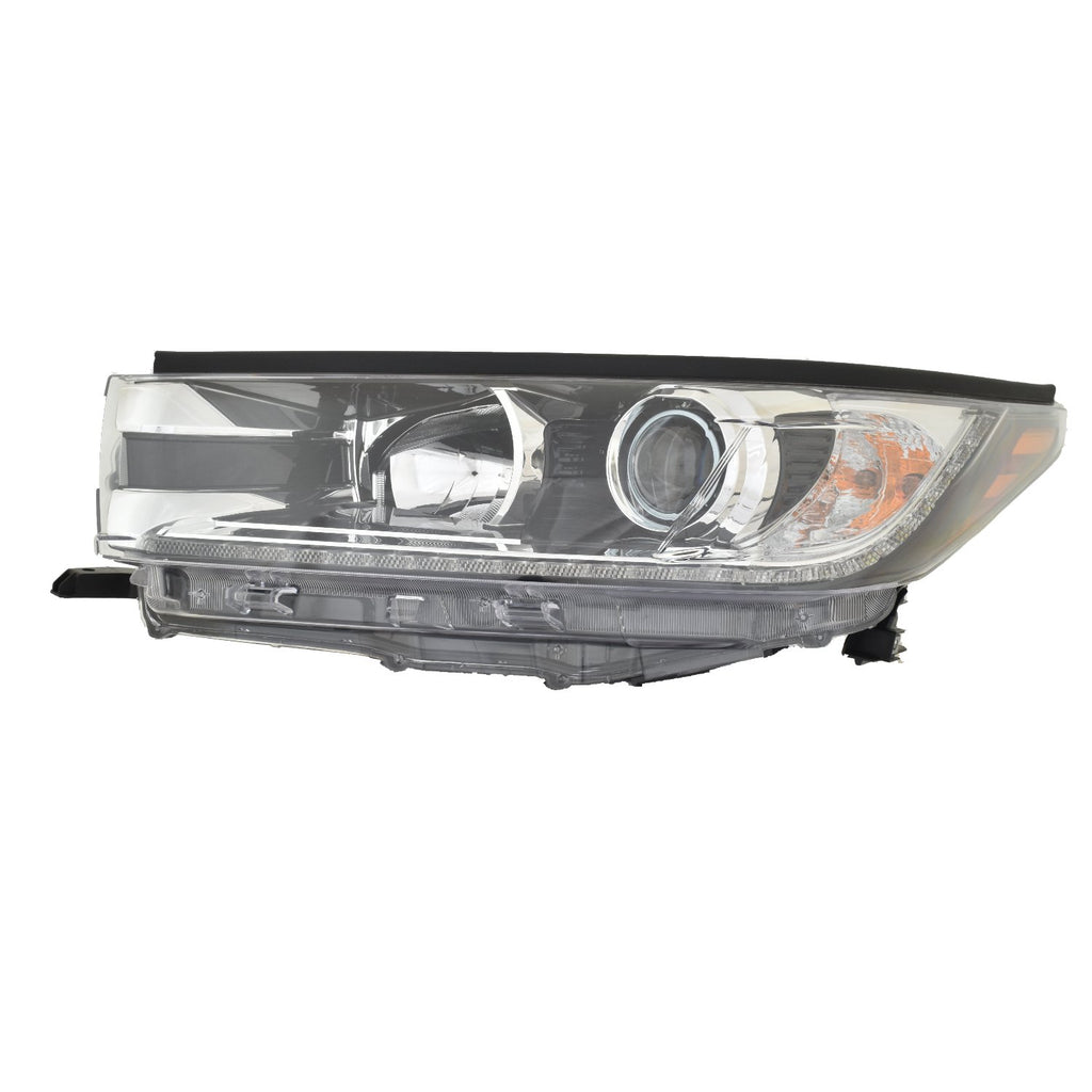 For Toyota Highlander/ Hybrid 2019 Headlight w/ LED DRL w/ SMOKE Chrome ACCENT Driver Side CAPA Certified 81150-0E362 TO2502290C