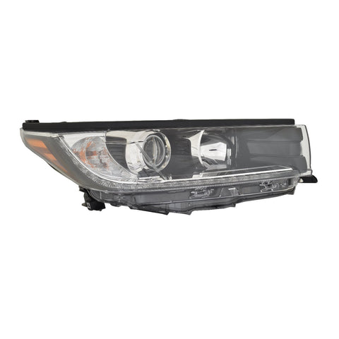 For Toyota Highlander 2017 2018 Headlight w/ LED DRL SE w/ Black ACCENT Passenger Side CAPA Certified 81110-0E390 TO2503253C