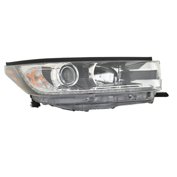 For Toyota Highlander/ Hybrid 2019 Headlight w/ LED DRL w/ SMOKE Chrome ACCENT Passenger Side CAPA Certified 81110-0E362 TO2503290C