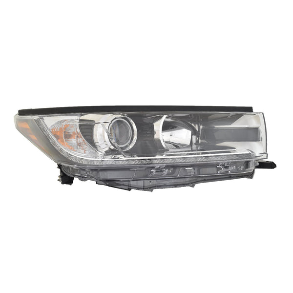 For Toyota Highlander/ Hybrid 2017 2018 Headlight Limited w/ SMOKED Chrome Accent w/ LED DRL Passenger Side 81110-0E360 TO2503258