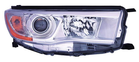 For Toyota Highlander/ Hybrid 2014 15 2016 Headlight w/o SMOKED Chrome Accent Passenger Side 81110-0E180 TO2503221