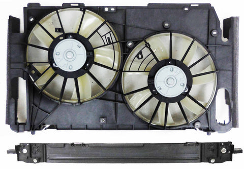 For Toyota Venza 3.5L w/ TOWING Pkg 2009-2015/ Camry 3.5L w/ TOWING Pkg 11/ Lexus ES 3501 2007-2011 Radiator A/C Fan (w/ CONTROLLER) MLH:163630A150+MRH:163630P030+BLH:16361AD020+BRH:1 TO3115182