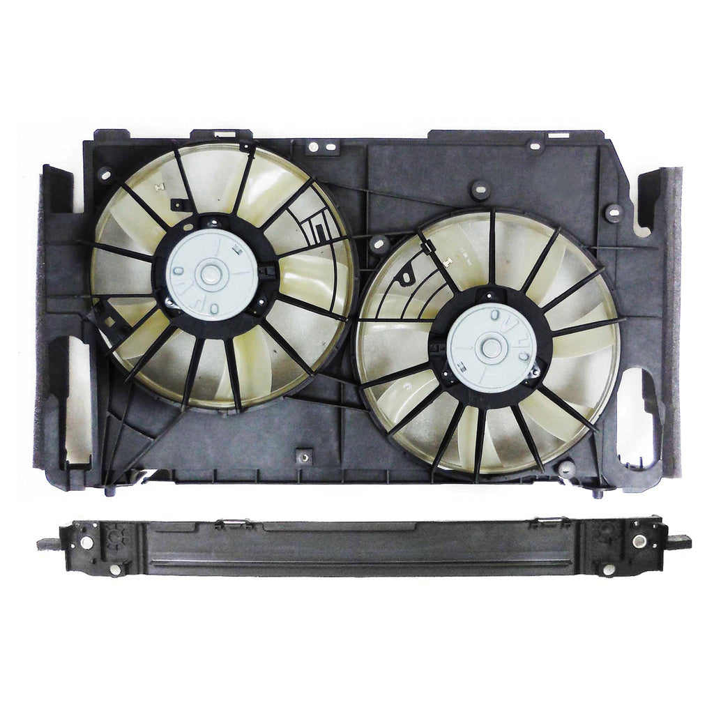 For Toyota RAV-4 2.5L 2009 10 11 2012 USA Built Radiator A/C Fan Assembly M:RH:16363-28290/ LH:16363-28170+B:RH:16361-0V020/ L TO3115175