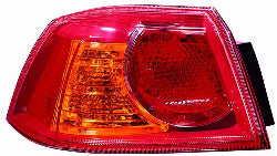 For Mitsubishi Lancer 2008 2009(2009 w/o Turbo 2/ 0L Engine, 2.4L Engine)/ EVO 2008 Tail Light Outer Driver Side CAPA Certified 8330A107 MI2804100C
