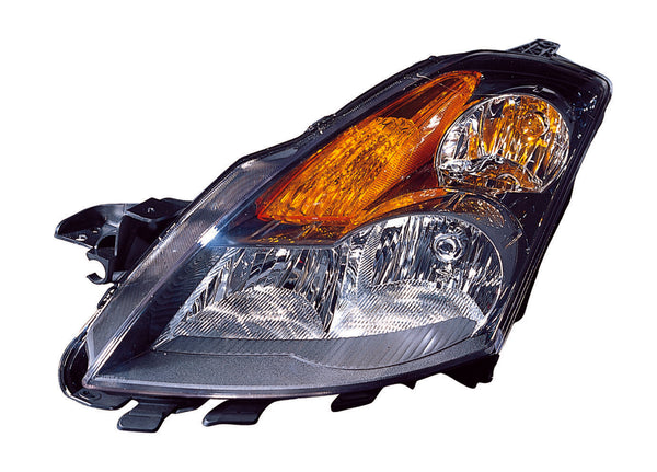 For Nissan Altima Sedan/ Hybrid 2008 2009 Headlight LIGHT BLACK w/o HID Driver Side CAPA Certified 26060-JA00B NI2502187C