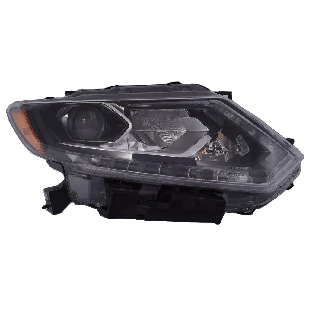 For Nissan Rogue 2016 Headlight LED w/ AUTO LIGHT CONTROL w/o AUTO LEVELING Passenger Side CAPA Certified 26010-4BA7B NI2503245C
