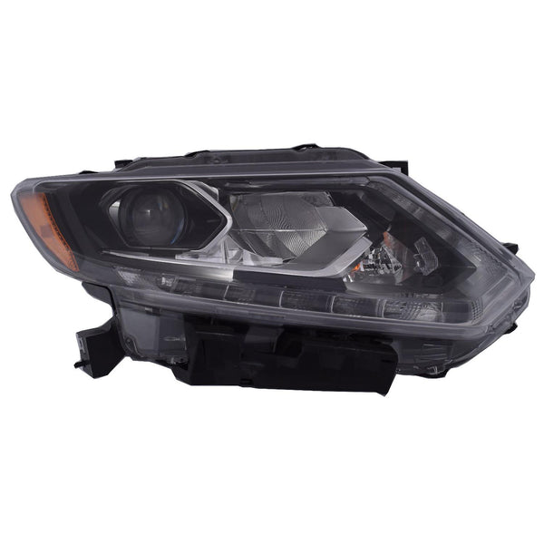 For Nissan Rogue 2016 Headlight LED w/ AUTO LIGHT CONTROL w/o AUTO LEVELING Passenger Side CAPA Certified 26010-4BA7B NI2503245C