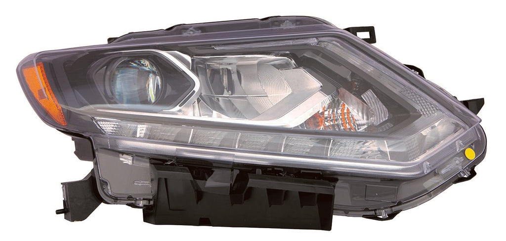 For Nissan Rogue 2014 15 2016 Headlight LED w/o AUTO LIGHT CONTROL w/ AUTO LEVELING Passenger Side CAPA Certified 26010-4BA5A NI2503228C