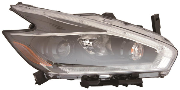 For Nissan Murano 2018 Headlight Halogen Black Bezel Passenger Side CAPA Certified 26010-9UE0E NI2503260C