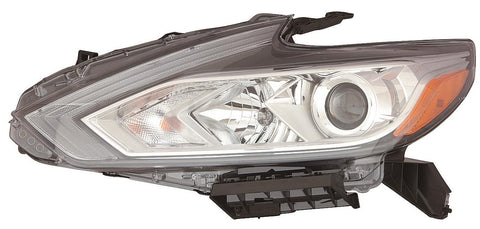 For Nissan Altima Sedan 2016 17 2018 Headlight Halogen w/o SMOKE LENS w/o DRL Chrome Driver Side 26010-9HS9A NI2502247