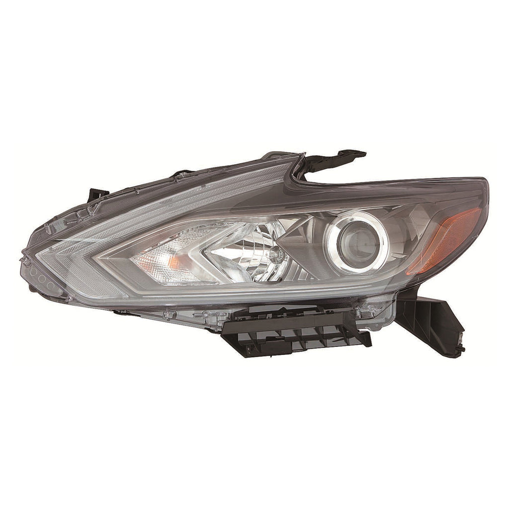 For Nissan Altima Sedan 2016 17 2018 Headlight Halogen w/o LED DRL & SMOKE LENS Driver Side 26060-9HS9B NI2502249