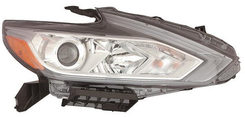 For Nissan Altima Sedan 2016 17 2018 Headlight Halogen w/o SMOKE LENS w/o DRL Chrome Passenger Side CAPA Certified 26010-9HS9A NI2503247C
