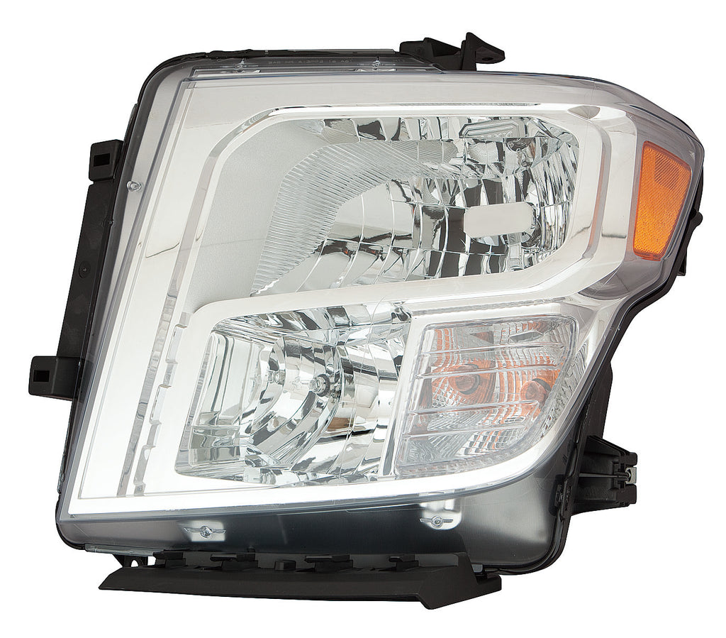 For Nissan Titan XD Crew Cab 2016 17 18 2019/ Crew Cab/ XD Regular CAB/ Ext CAB/ XD Ext CAB/ Regular Cab 2017 18 2019 Headlight Halogen XD Driver Side CAPA Certified 26060-EZ21A NI2502250C
