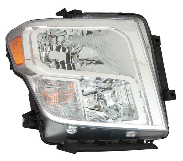For Nissan Titan XD Crew Cab 2016 17 18 2019/ Crew Cab/ XD Regular CAB/ Ext CAB/ XDExt CAB/ Regular Cab 2017 18 2019 Headlight Halogen XD Passenger Side CAPA Certified 26010-EZ21A NI2503250C