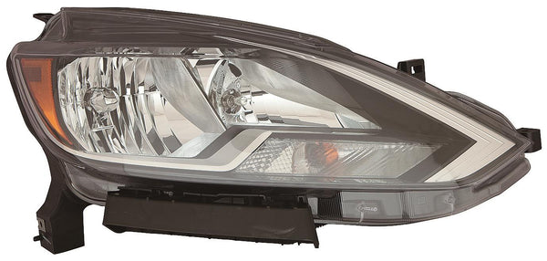 For Nissan Sentra 2016 17 18 2019 Headlight Halogen S/ FE+S/ SV Black Passenger Side CAPA Certified 26010-3YU0A NI2503244C