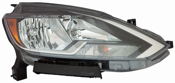 For Nissan Sentra 2016 17 18 2019 Headlight Halogen S/ FE+S/ SV Black Passenger Side 26010-3YU0A NI2503244