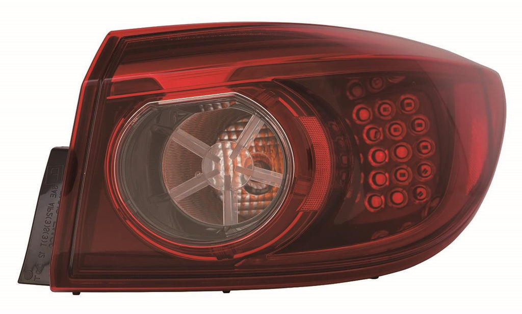 For Mazda 3 Sedan 3/ 31/ 2014 2015 Tail Light LED SMOKE Outer Passenger Side CAPA Certified BHN2-51-150E MA2805114C