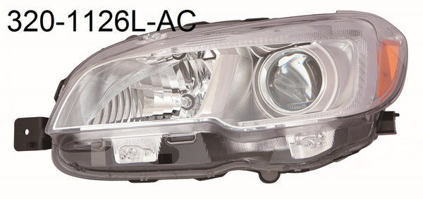 For Subaru WRX 2015 16 17 18 19 20 2021 Headlight Halogen Driver Side CAPA Certified 84001VA031 SU2502152C