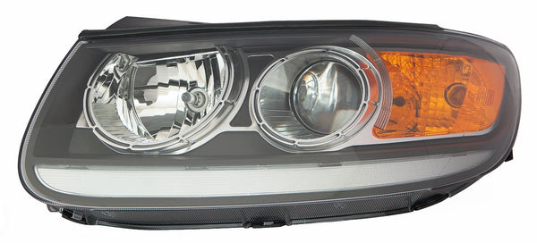 For Hyundai Sonata FE 2012 Headlight Halogen CLEAR Reflector Black Bezel Driver Side CAPA Certified 92101-0W500 HY2502166C