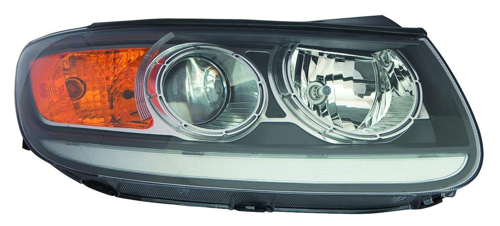 For Hyundai Sonata FE 2012 Headlight Halogen CLEAR Reflector. Black Bezel Passenger Side CAPA Certified 92102-0W500 HY2503166C
