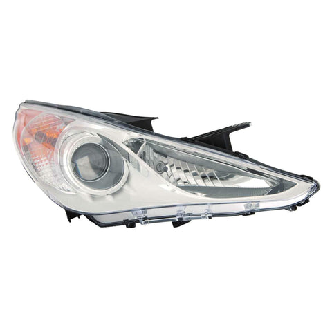 For Hyundai Sonata 2011 12 13 2014 Headlight Halogen GLS 1 (WHITE Bezel) Passenger Side CAPA Certified 92102-3Q000 HY2503159C