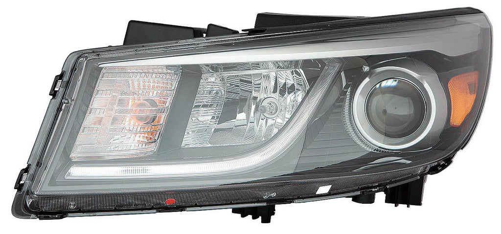 For Kia Sedona 2015 16 17 2018 Headlight Halogen w/ DRL w/ STRING LED EX/ L/ Lexus Driver Side CAPA Certified 92101 A9120 KI2502183C