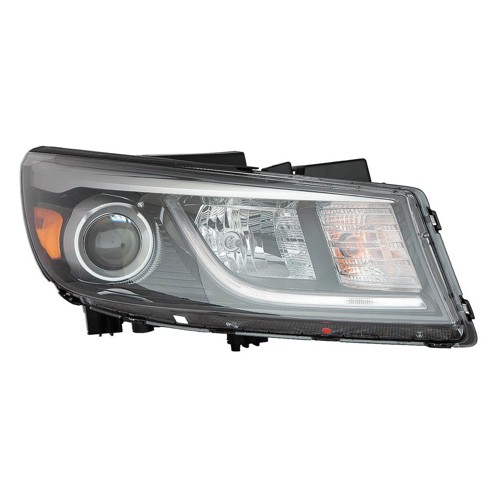 For Kia Sedona 2015 16 17 2018 Headlight Halogen w/ DRL w/ STRING LED EX/ L/ Lexus Passenger Side CAPA Certified 92102 A9120 KI2503183C