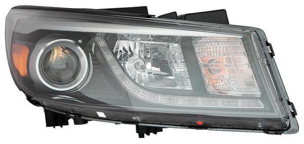 For Kia Sedona 2015 16 17 2018 Headlight Halogen w/ DRL w/ JEWELED LED SX/ SXL/ Limited Passenger Side CAPA Certified 92102 A9130 KI2503182C