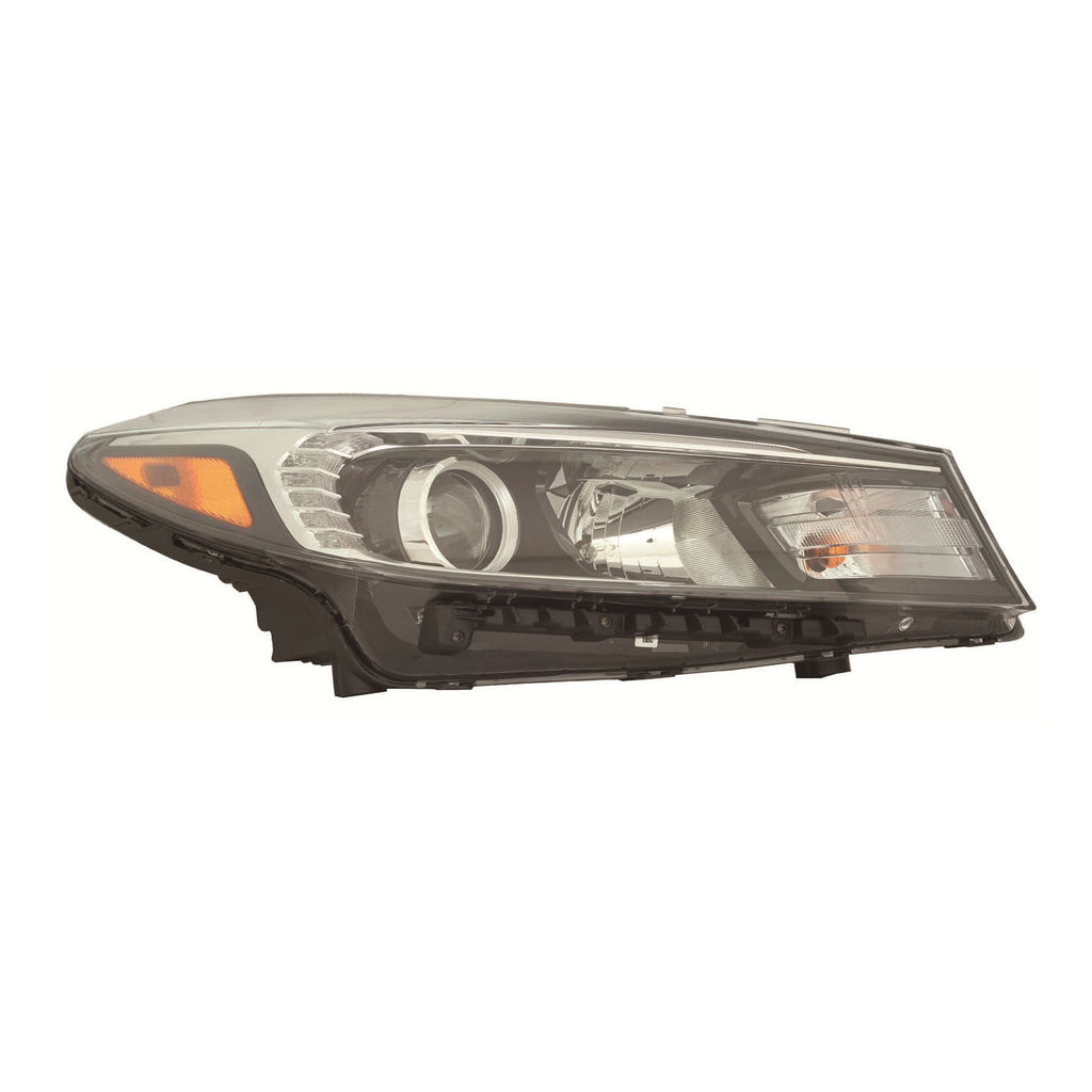 For Kia Forte 5 2017 2018 Headlight Halogen w/ LED Position LX/ EX KR Built Passenger Side CAPA Certified 92102 A7710 KI2503217C