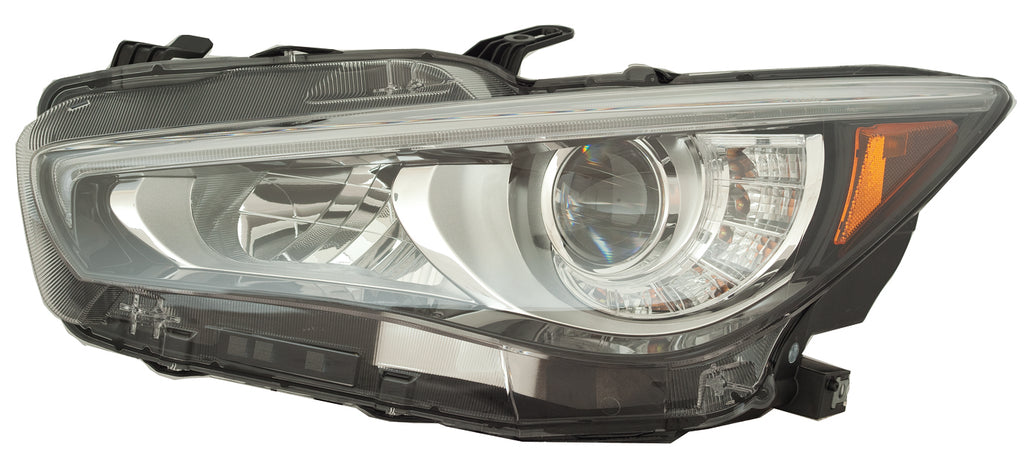 For Infiniti Q50 2018 19 20 21 22 23 2024/ Hybrid 2018 Headlight FULL LED w/o Adaptive Driver Side CAPA Certified 26060-6HH7A IN2502179C