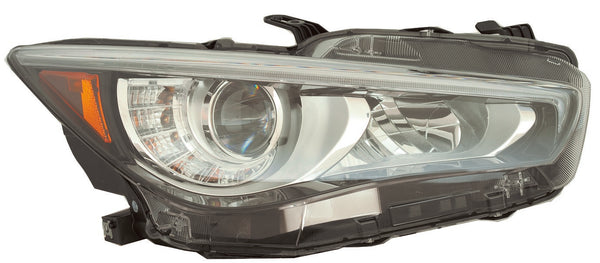 For Infiniti Q50 2018 19 20 21 22 23 2024/ Hybrid 2018 Headlight FULL LED w/o Adaptive Passenger Side CAPA Certified 26010-6HH7A IN2503179C
