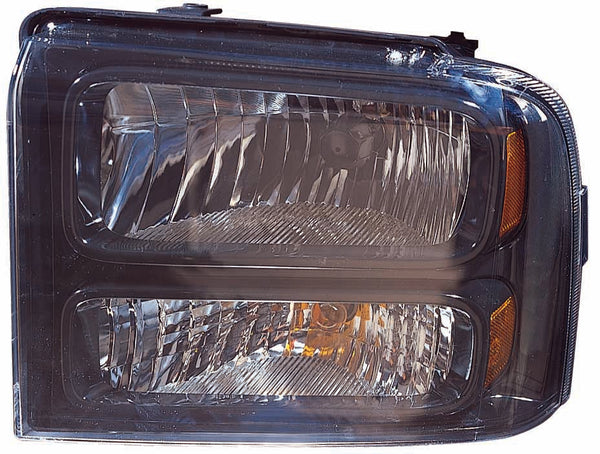 For Ford F-Pickup Super Duty 2005 06 2007 Headlight Driver Side w/ H.D. Black CAPA Certified 6C3Z 13008 DB FO2502224C
