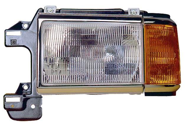 For Ford F-Pickup / Bronco 1987 88 89 90 1991 Headlight Combination. Driver Side w/ Chrome & Black Trim E9TZ 13008 F FO2502105