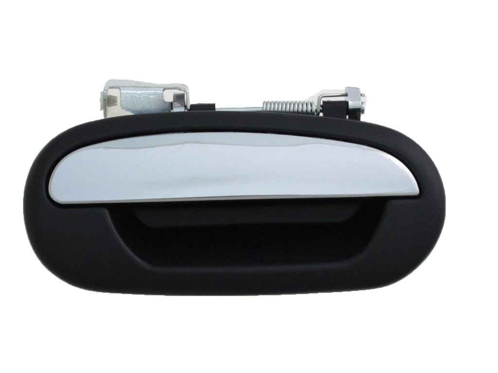 For Lincoln Navigator 1998-2002/ Ford Expedition 1997-2002/ Ford F-150 & F-250 LD Crew Cab 1997-2003 Outside Door Handle (Plastic) Rear Passenger Side (Chrome Lever+Black Housing) 5L1Z7826604AAPTM FO1521106