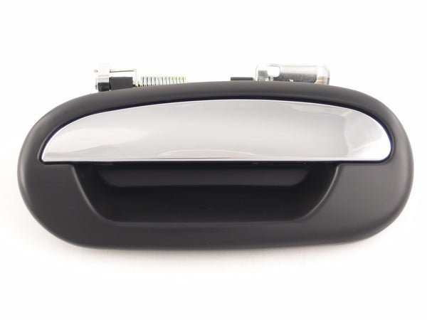 For Lincoln Navigator 1998-2002/ Ford Expedition 1997-2002/ Ford F-150 & F-250 LD Crew Cab 1997-2003 Outside Door Handle (Plastic) Rear Driver Side (Chrome Lever+Black Housing) 5L1Z7826605AAPTM FO1520106
