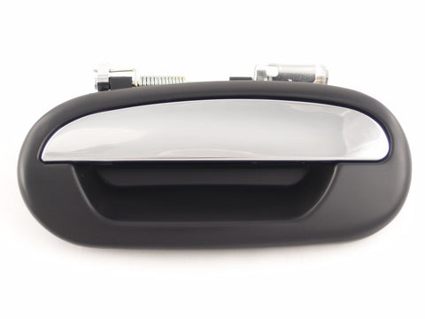 For Lincoln Navigator 1998-2002/ Ford Expedition 1997-2002/ Ford F-150 & F-250 LD Crew Cab 1997-2003 Outside Door Handle (Plastic) Rear Driver Side (Chrome Lever+Black Housing) 5L1Z7826605AAPTM FO1520106