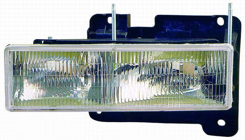 For Chevrolet/ GMC C/K 1500/ 2500/ 3500 1988-2002/ Suburban 1992-1999/ Yukon/ Blazer/ Tahoe/ Escalade 1992-2000 w/o Denali Pkg Headlight Driver Side CAPA Certified 15034929 GM2502101C