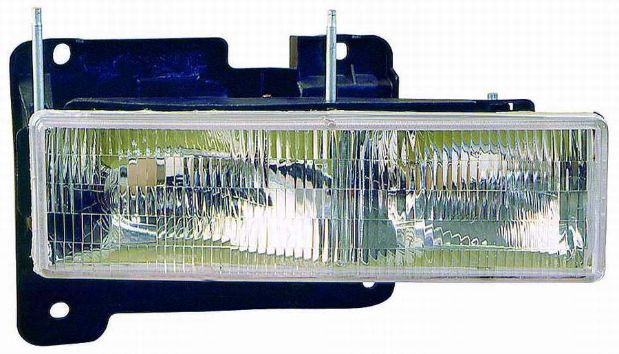 For Chevrolet/ GMC C/K 1500/ 2500/ 3500 1988-2002/ Suburban 1992-1999/ Yukon/ Blazer/ Tahoe/ Escalade 1992-2000 w/o Denali Pkg Headlight Passenger Side CAPA Certified 15034930 GM2503101C