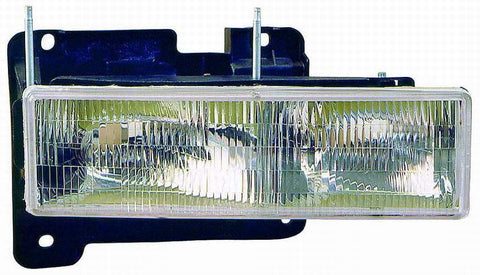 For Chevrolet/ GMC C/K 1500/ 2500/ 3500 1988-2002/ Suburban 1992-1999/ Yukon/ Blazer/ Tahoe/ Escalade 1992-2000 w/o Denali Pkg Headlight Passenger Side CAPA Certified 15034930 GM2503101C